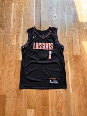 Nike Devin Booker Phoenix Suns Los Suns Black Swingman Jersey City Edition 52 L